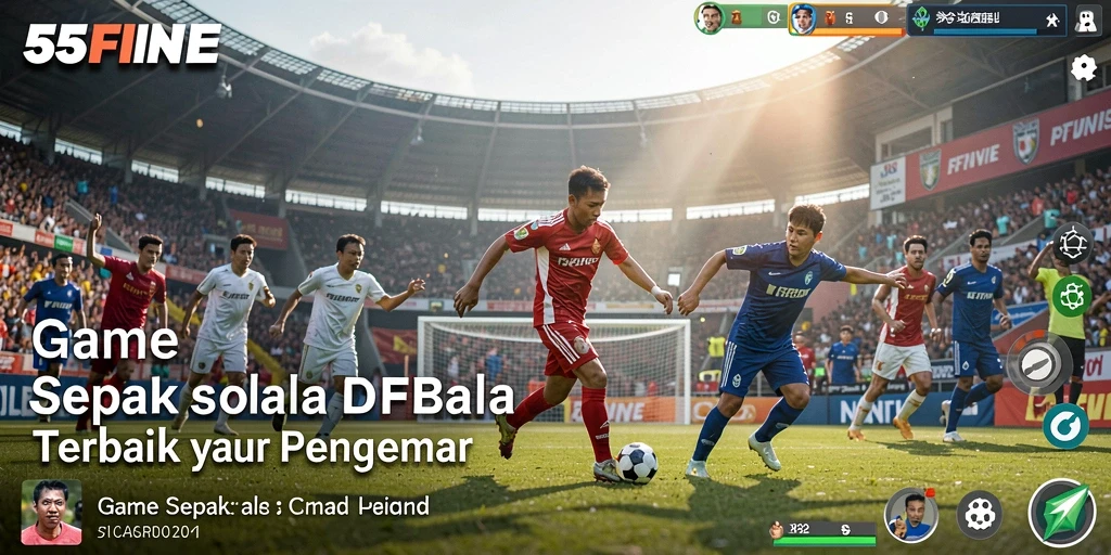 Tampilan permainan <strong>55FIVE</strong> yang seru dalam aksi sepak bola.