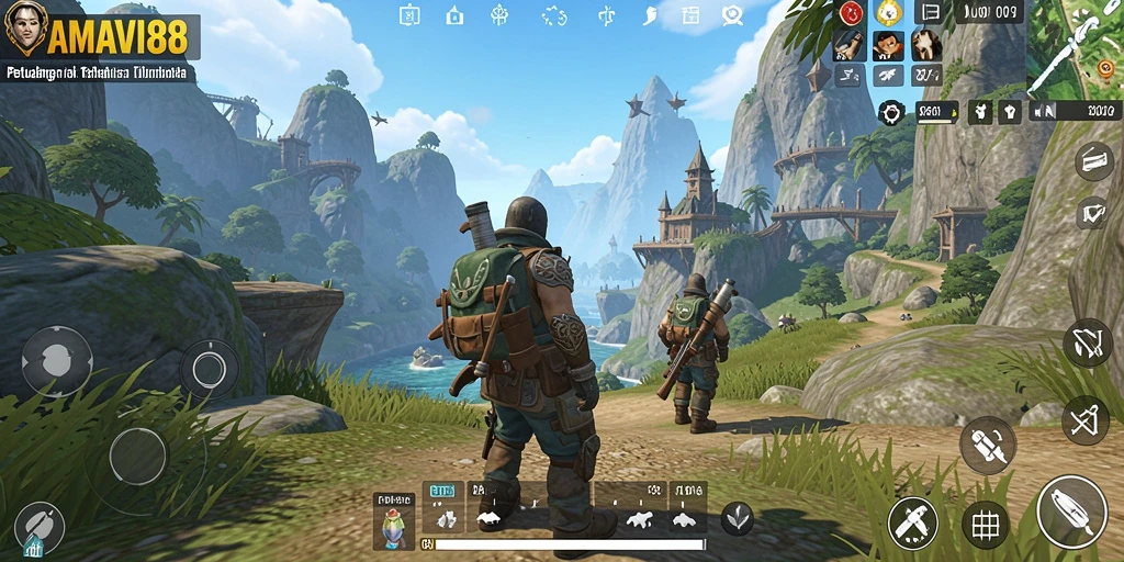 Tangkapan layar gameplay AMAVI88 menunjukkan petualangan seru di dunia terbuka.