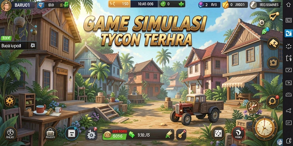 Screenshot gameplay BARU01 yang menampilkan dinamika Tycoon.
