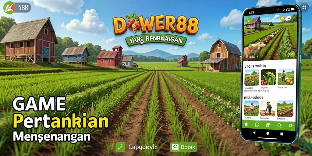 Screenshot DOWER88 menampilkan keindahan lahan pertanian yang penuh warna.