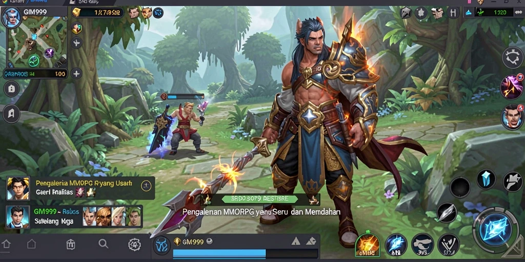 Screenshot menampilkan aksi seru di dunia GIM999 yang memikat.