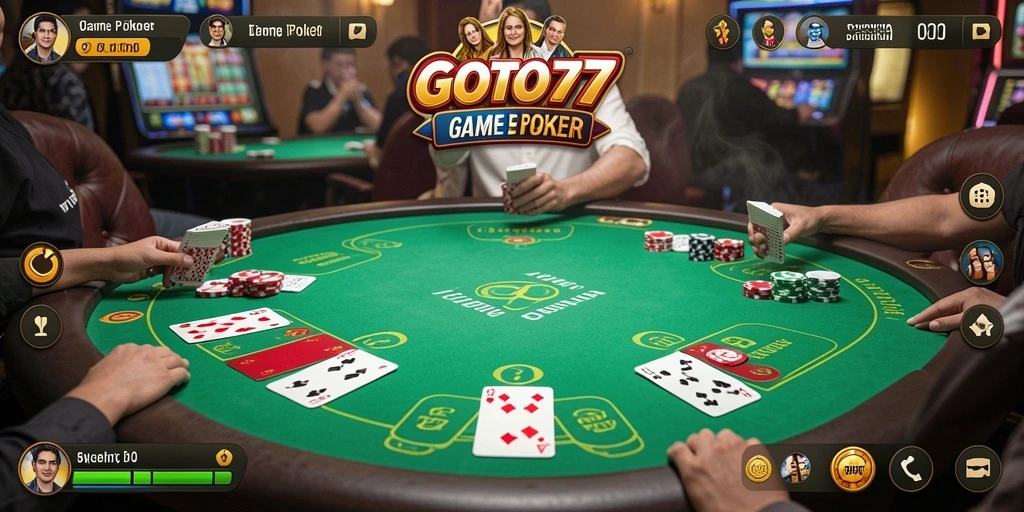Gameplay menegangkan di GOTO77 saat pemain bersaing dalam permainan Poker.