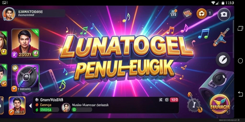 Tampilan gameplay LUNATOGEL yang energik dan penuh warna.