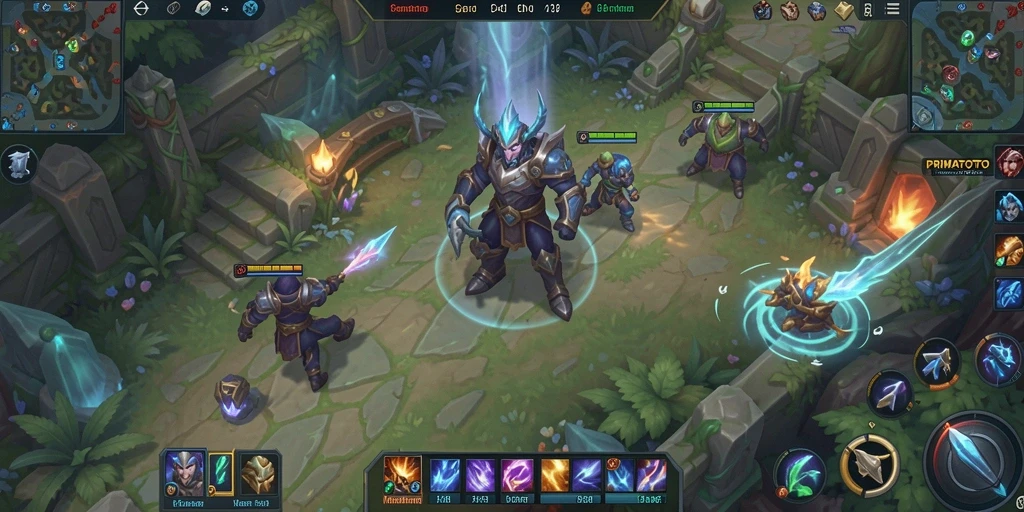 Gameplay seru dalam pertarungan MOBA PRIMATOTO.
