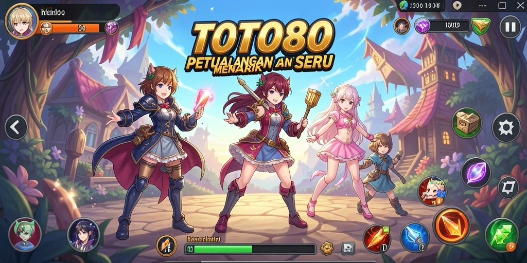 Screenshot gameplay TOTO80 menampilkan pertempuran karakter Anime yang epik.