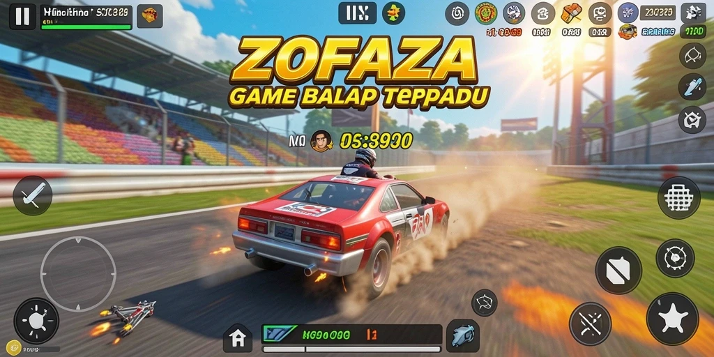 Tampilan gameplay ZOFAZA yang mendebarkan dan seru.